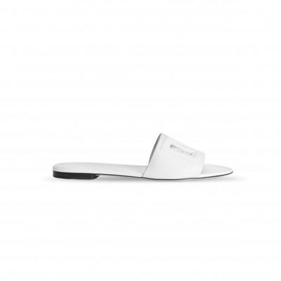 DOLCE GABBANA CALFSKIN SLIDERS WITH DG LOGO CQ0436AY32980001